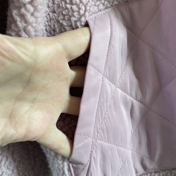 Rails Lorna Sherpa fleece jacket Womens Medium lilac purple pink Sherpa Snap Up - Picture 7 of 14